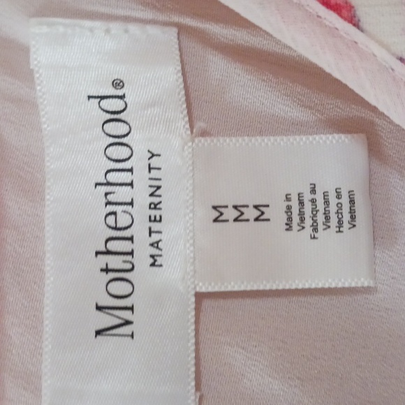 Motherhood Maternity Pink Floral Flutter Sleeve Midi  Dress Size M - Picture 4 of 13